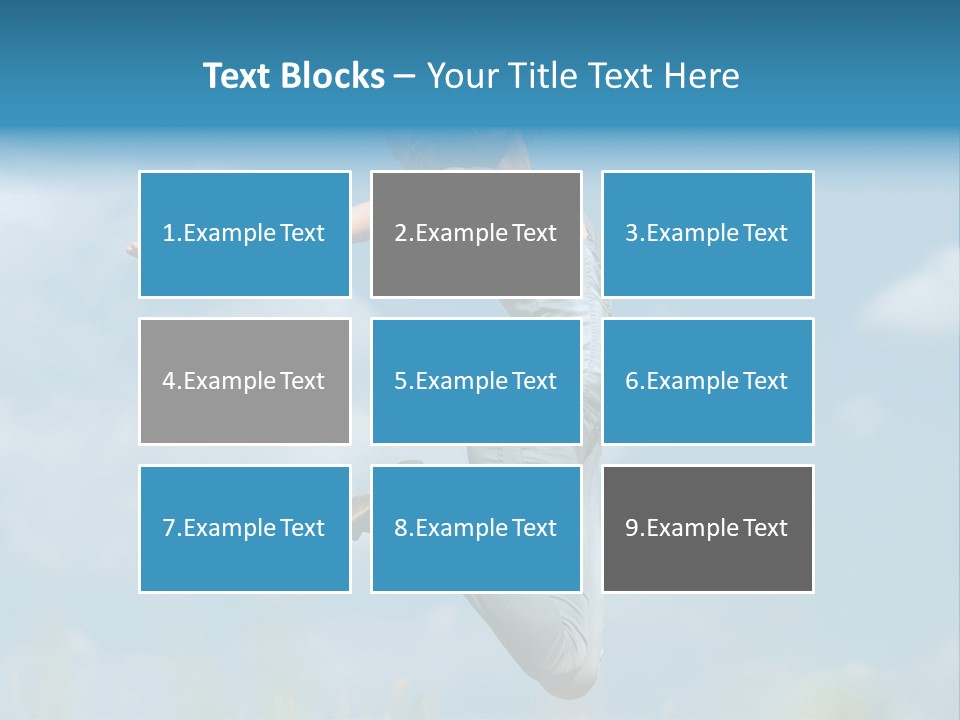 A Woman Jumping In The Air With Her Arms Outstretched PowerPoint Template