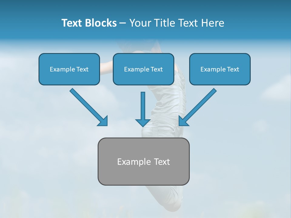 A Woman Jumping In The Air With Her Arms Outstretched PowerPoint Template