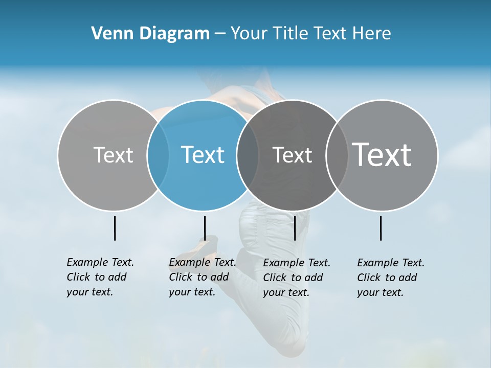 A Woman Jumping In The Air With Her Arms Outstretched PowerPoint Template