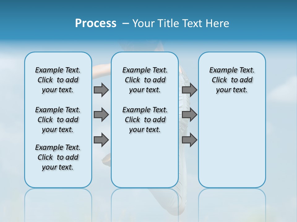 A Woman Jumping In The Air With Her Arms Outstretched PowerPoint Template