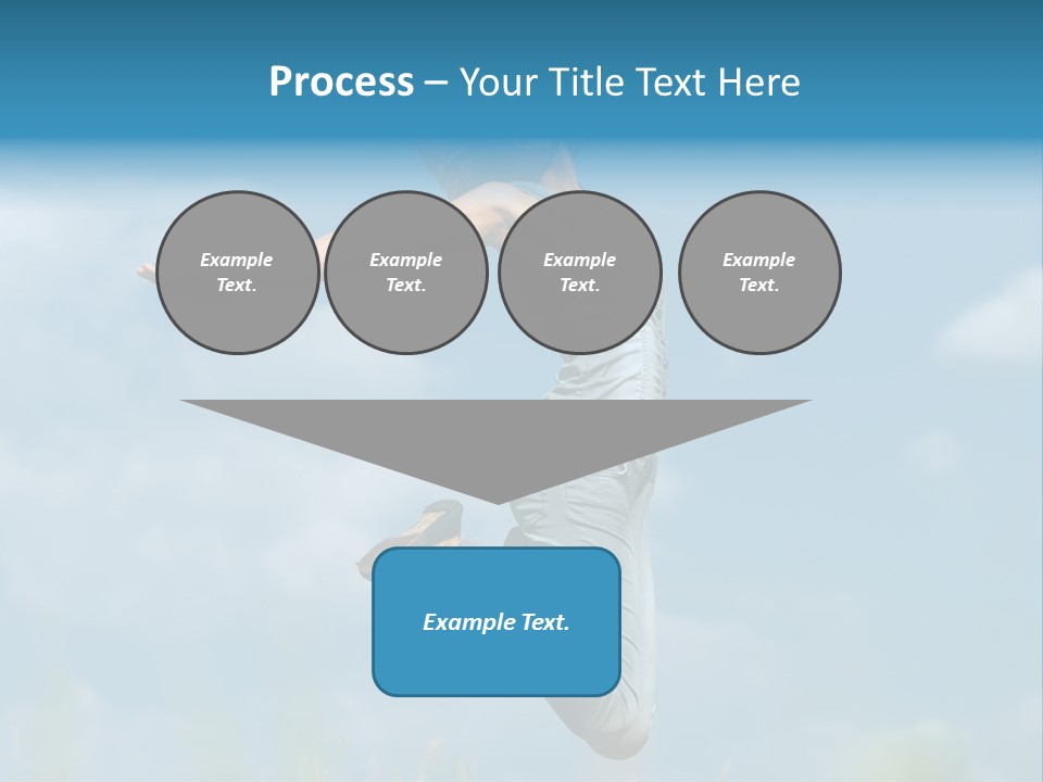 A Woman Jumping In The Air With Her Arms Outstretched PowerPoint Template