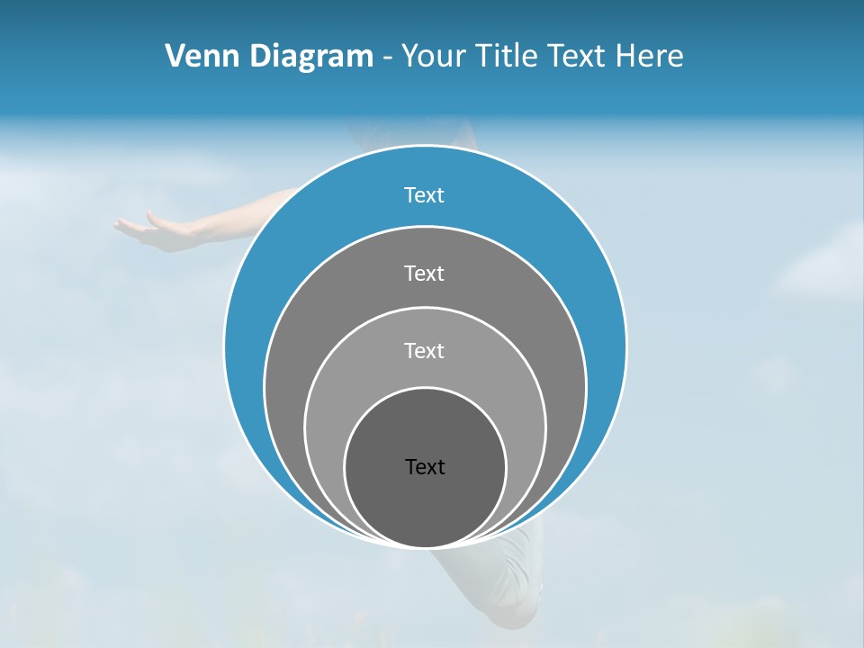 A Woman Jumping In The Air With Her Arms Outstretched PowerPoint Template