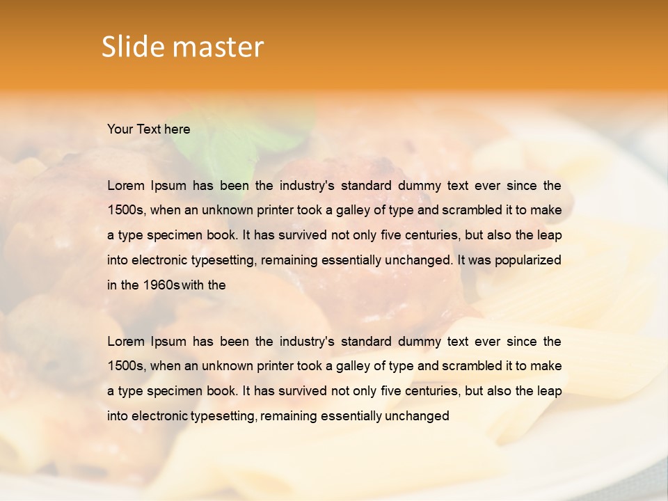 Pasta Restaurant Nobody PowerPoint Template