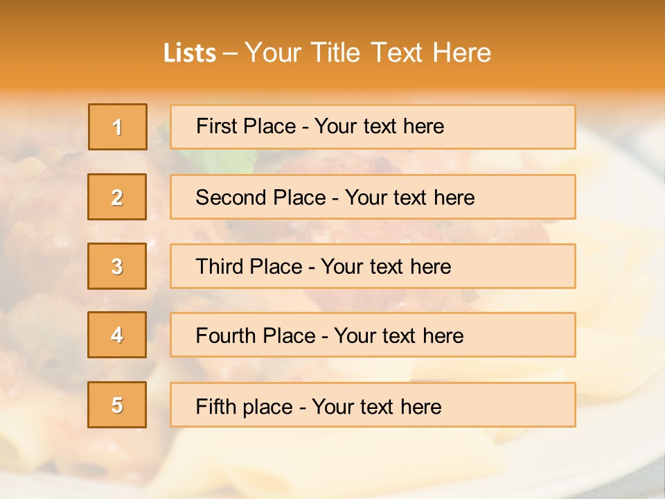 Pasta Restaurant Nobody PowerPoint Template