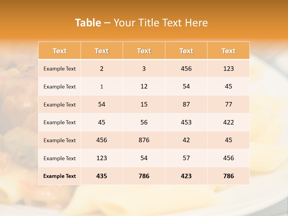 Pasta Restaurant Nobody PowerPoint Template
