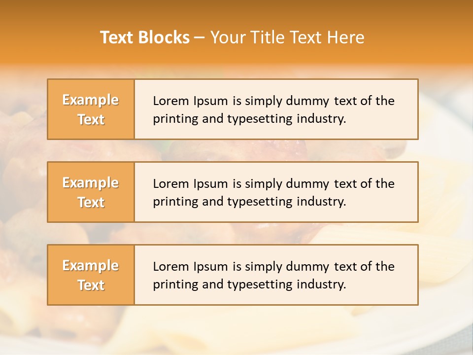 Pasta Restaurant Nobody PowerPoint Template