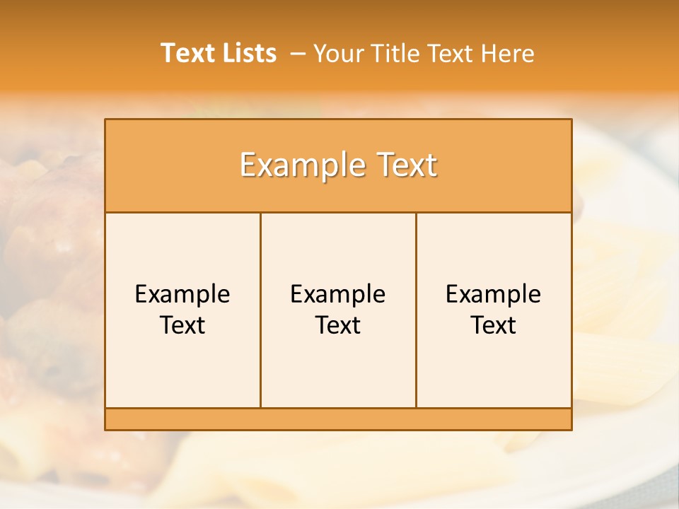 Pasta Restaurant Nobody PowerPoint Template