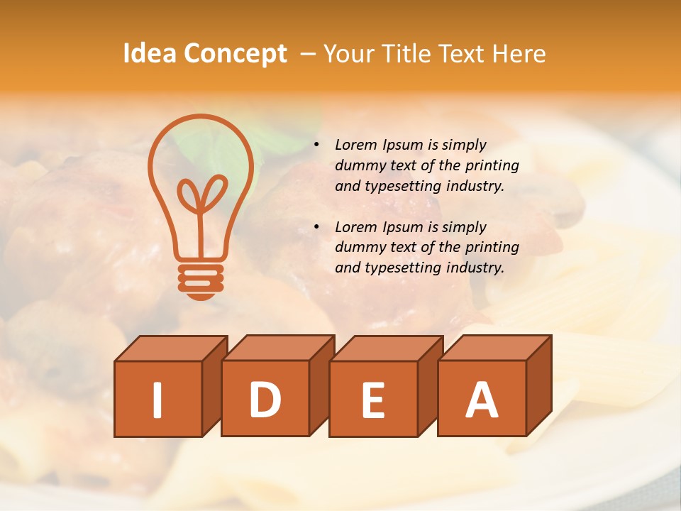 Pasta Restaurant Nobody PowerPoint Template