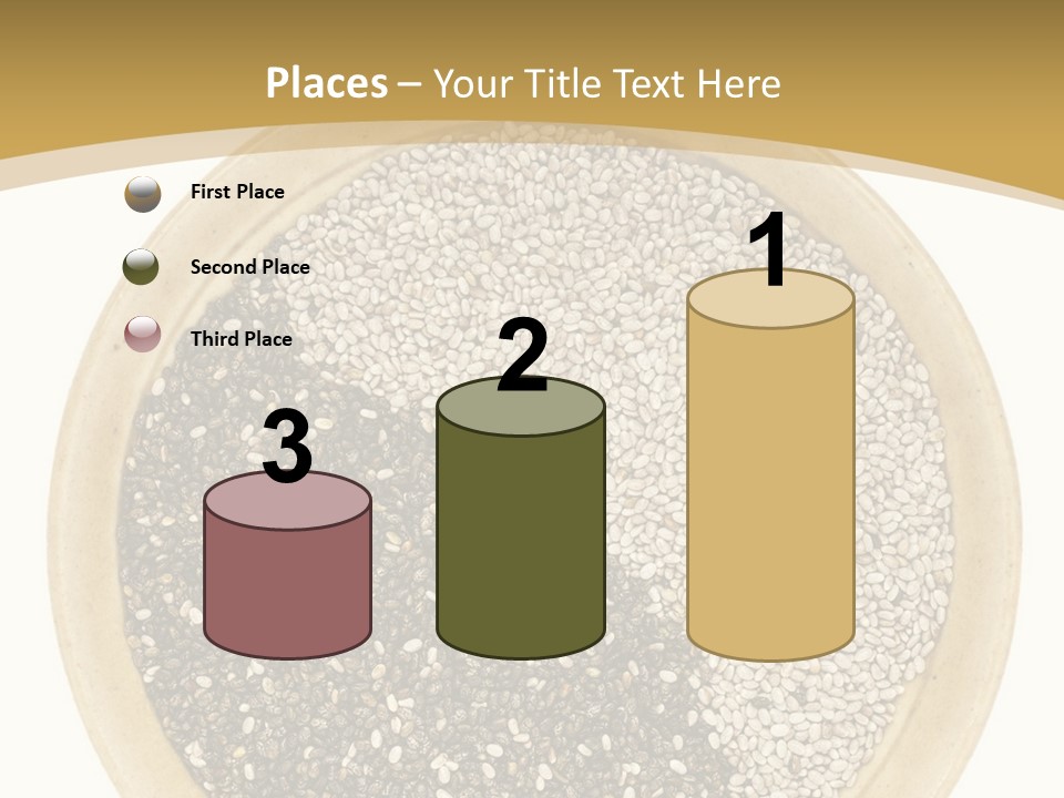 White Salvia Hispanica Antioxidant PowerPoint Template