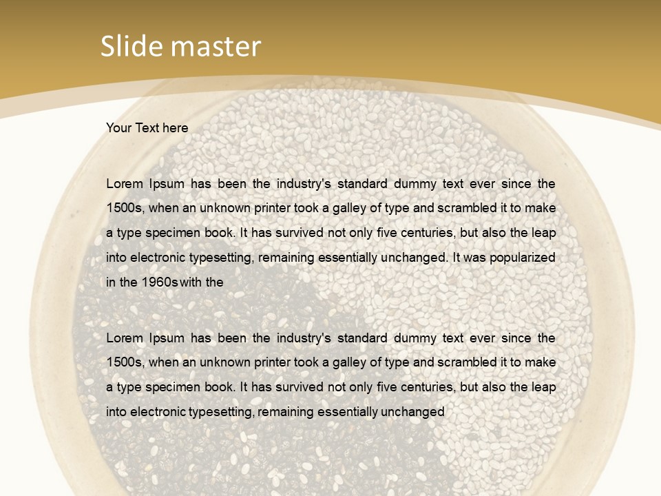 White Salvia Hispanica Antioxidant PowerPoint Template