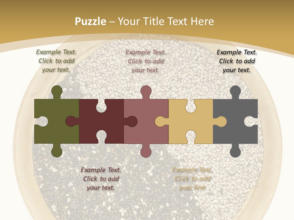 White Salvia Hispanica Antioxidant PowerPoint Template