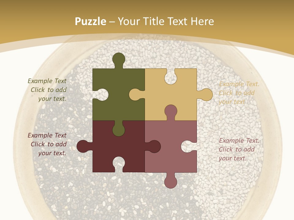 White Salvia Hispanica Antioxidant PowerPoint Template