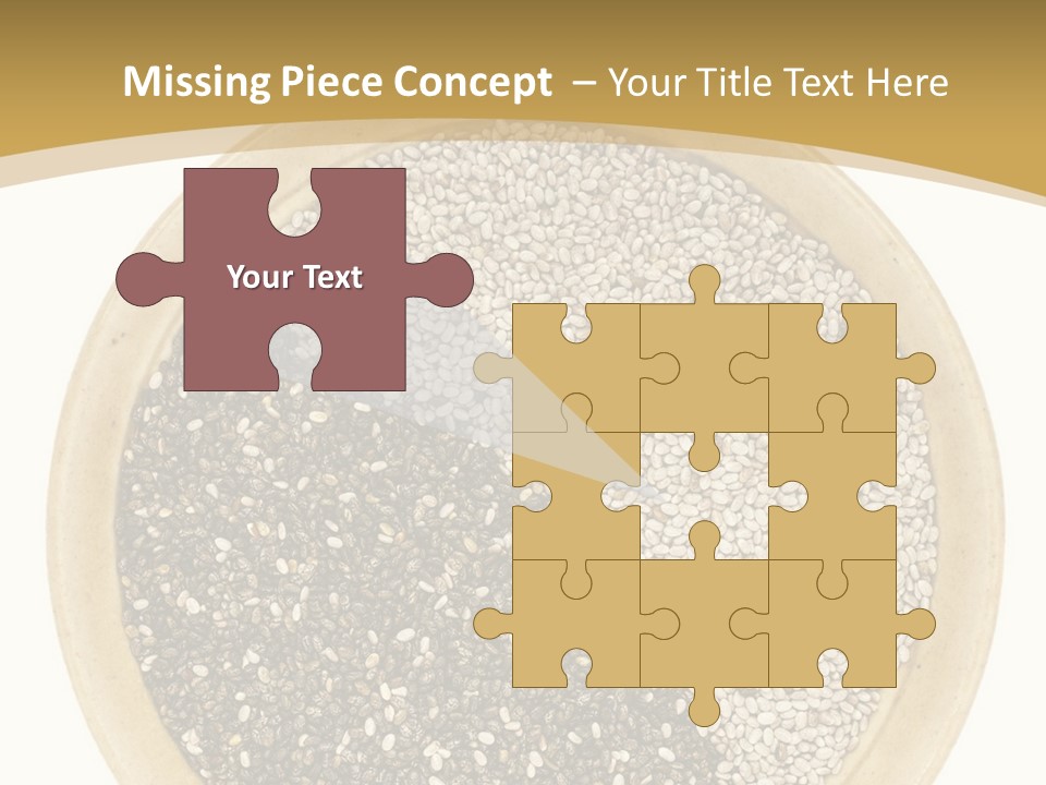 White Salvia Hispanica Antioxidant PowerPoint Template