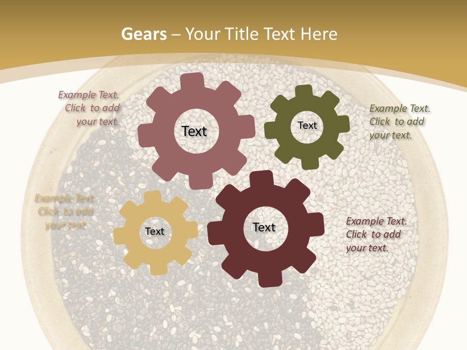 White Salvia Hispanica Antioxidant PowerPoint Template