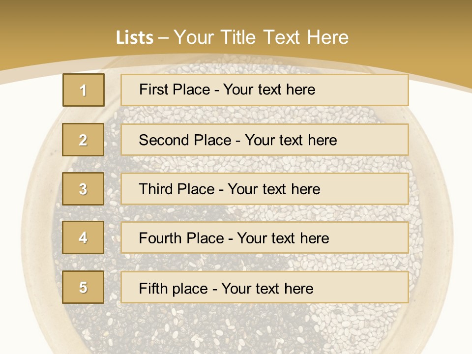 White Salvia Hispanica Antioxidant PowerPoint Template