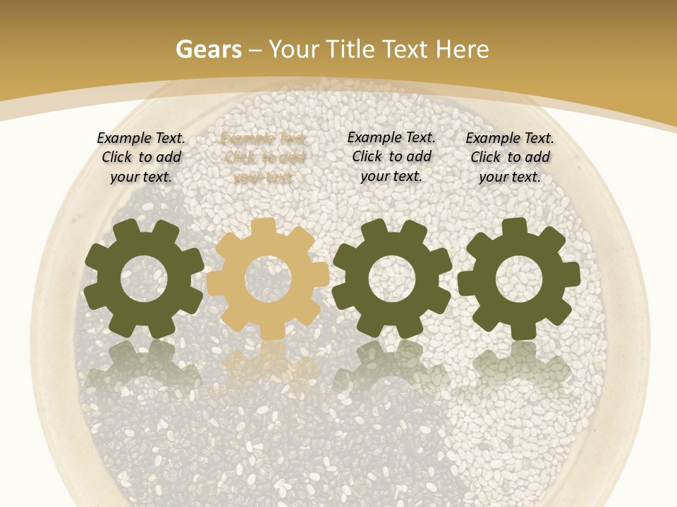 White Salvia Hispanica Antioxidant PowerPoint Template