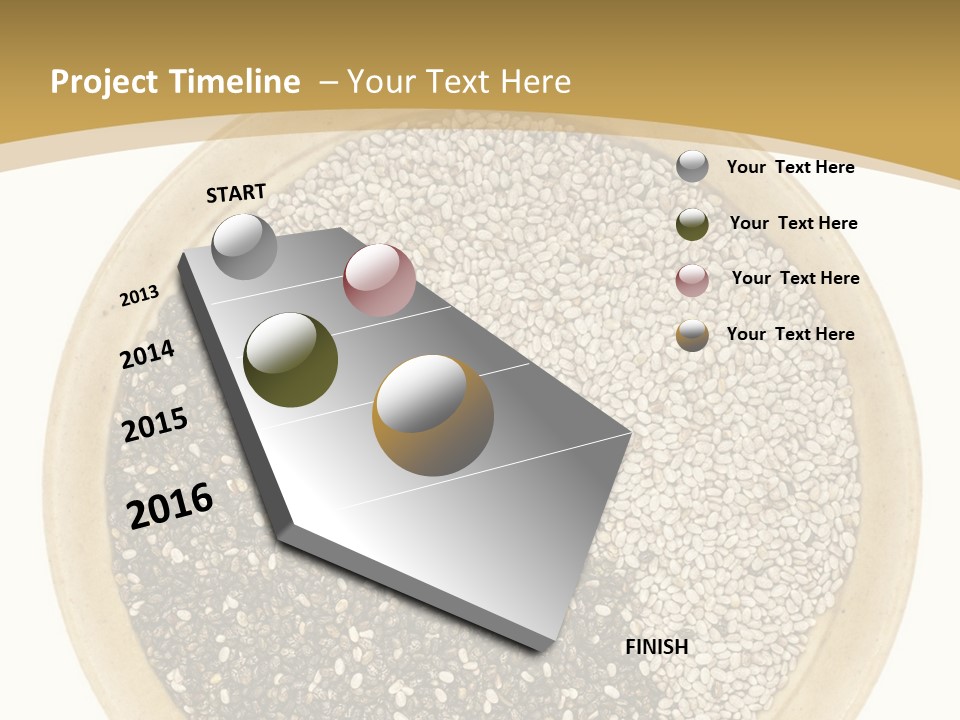 White Salvia Hispanica Antioxidant PowerPoint Template