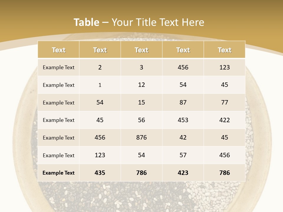 White Salvia Hispanica Antioxidant PowerPoint Template