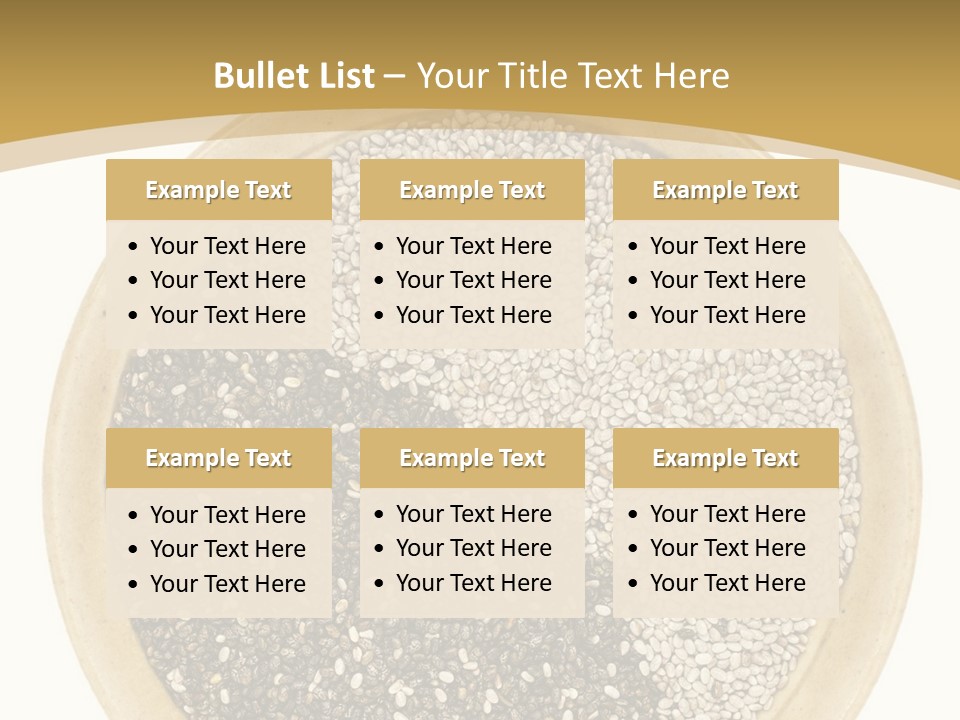 White Salvia Hispanica Antioxidant PowerPoint Template
