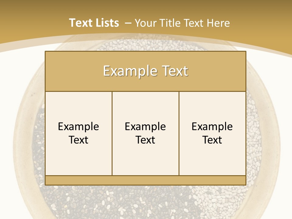 White Salvia Hispanica Antioxidant PowerPoint Template