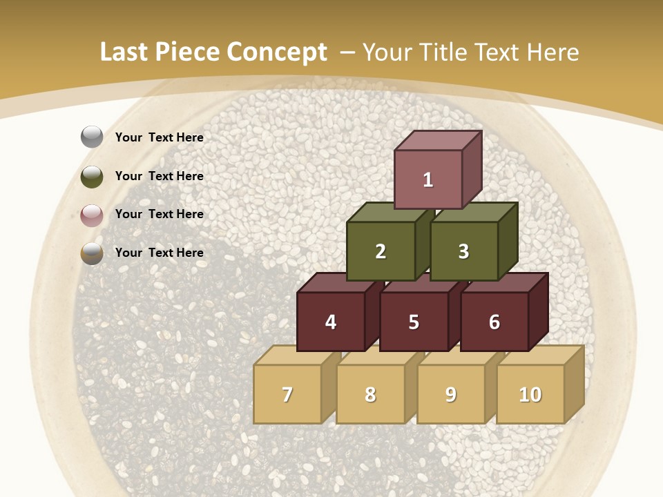 White Salvia Hispanica Antioxidant PowerPoint Template