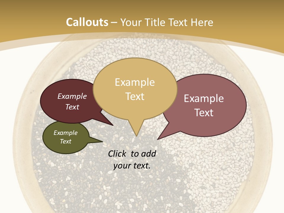 White Salvia Hispanica Antioxidant PowerPoint Template