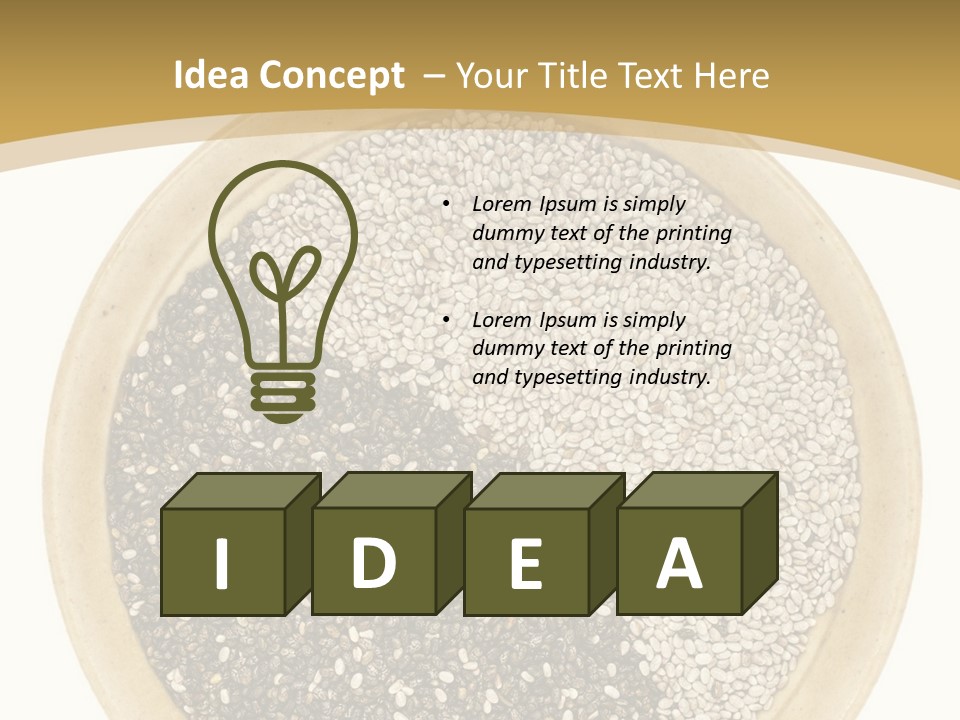 White Salvia Hispanica Antioxidant PowerPoint Template