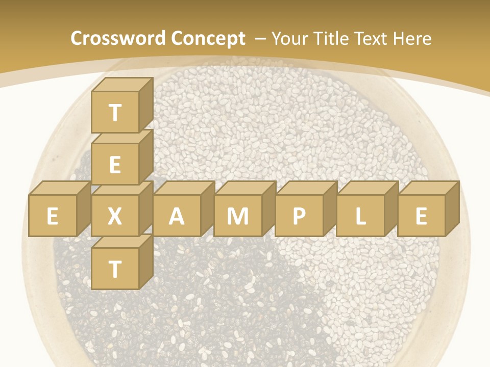 White Salvia Hispanica Antioxidant PowerPoint Template