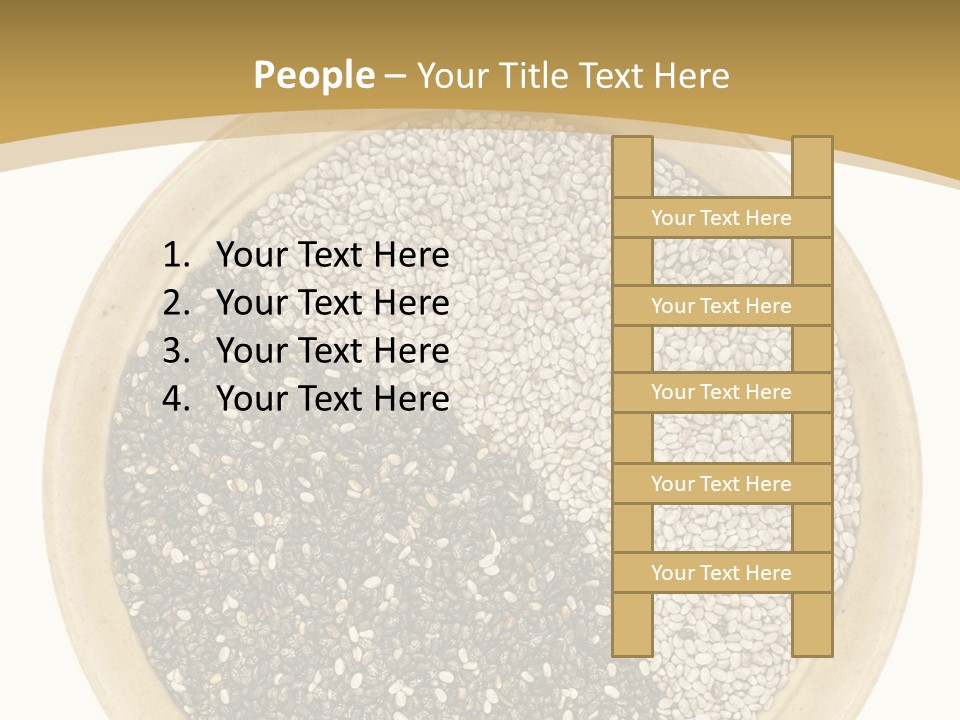 White Salvia Hispanica Antioxidant PowerPoint Template