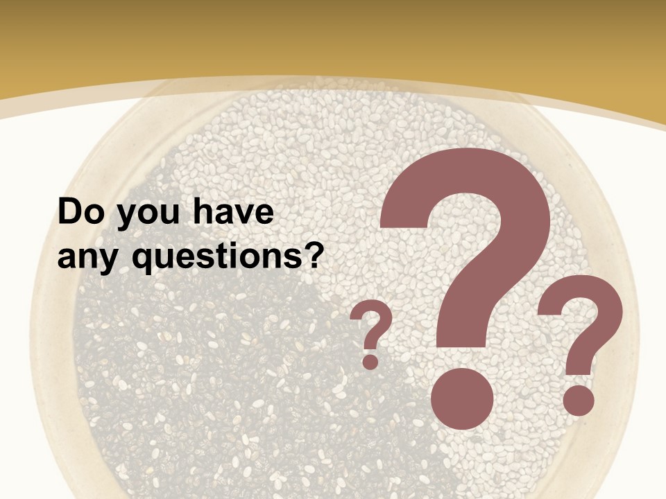 White Salvia Hispanica Antioxidant PowerPoint Template