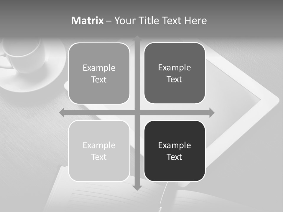 Laptop Wooden Background PowerPoint Template