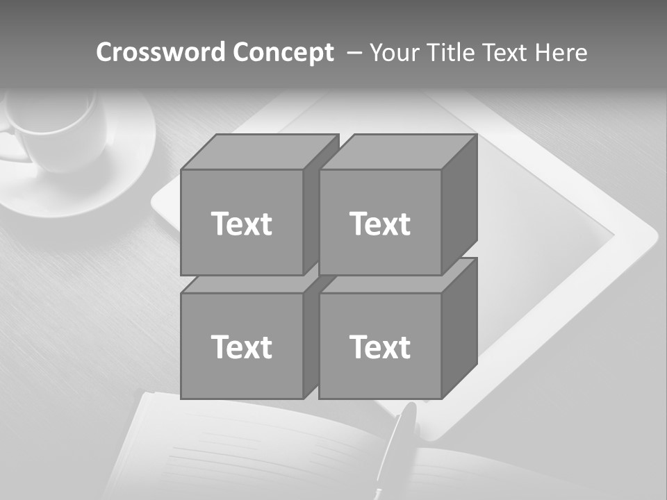 Laptop Wooden Background PowerPoint Template