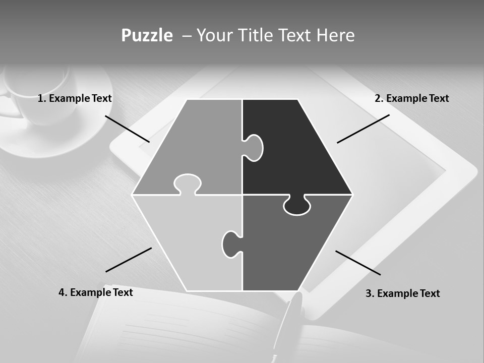 Laptop Wooden Background PowerPoint Template