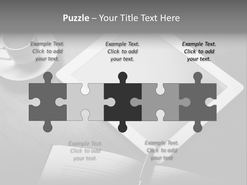 Laptop Wooden Background PowerPoint Template