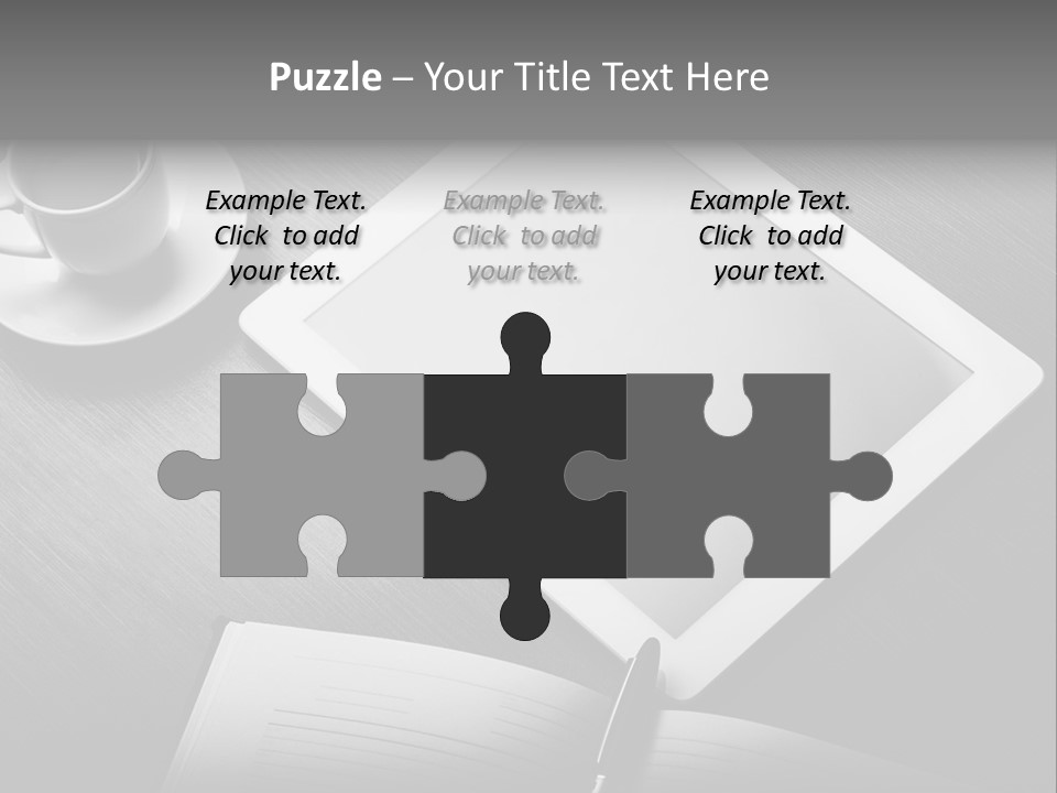 Laptop Wooden Background PowerPoint Template