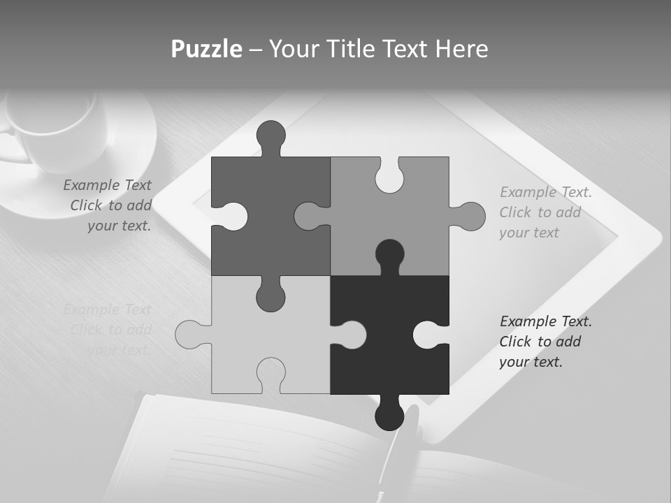 Laptop Wooden Background PowerPoint Template