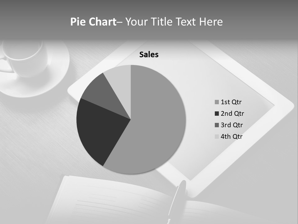 Laptop Wooden Background PowerPoint Template