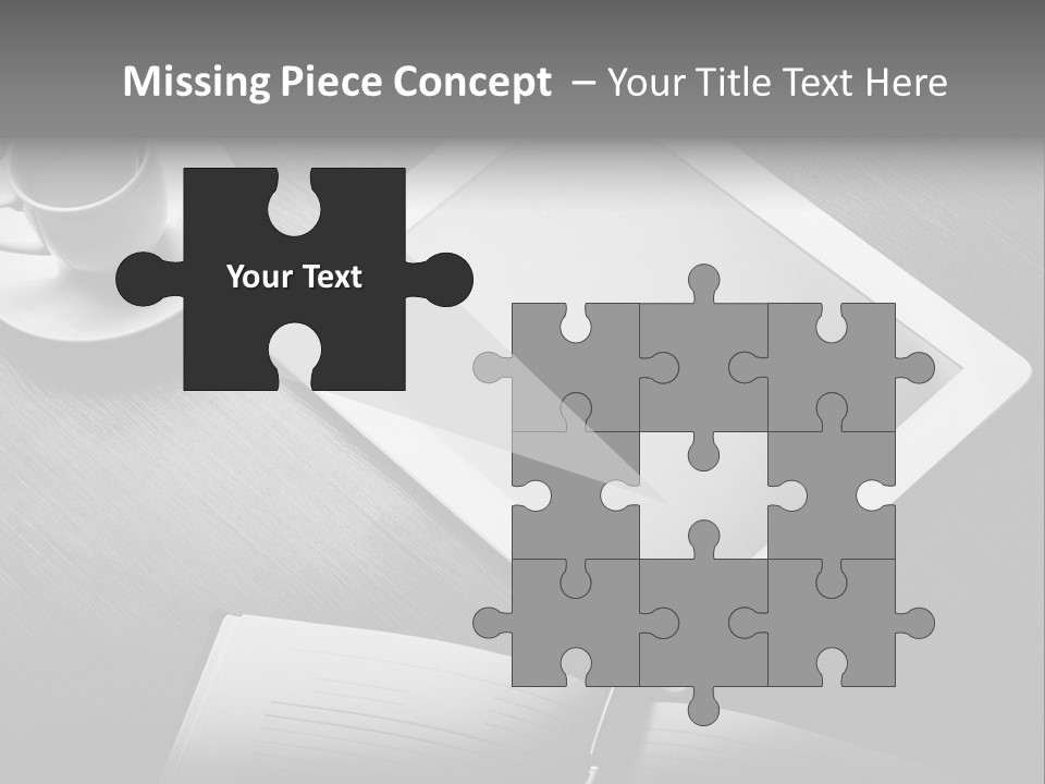 Laptop Wooden Background PowerPoint Template