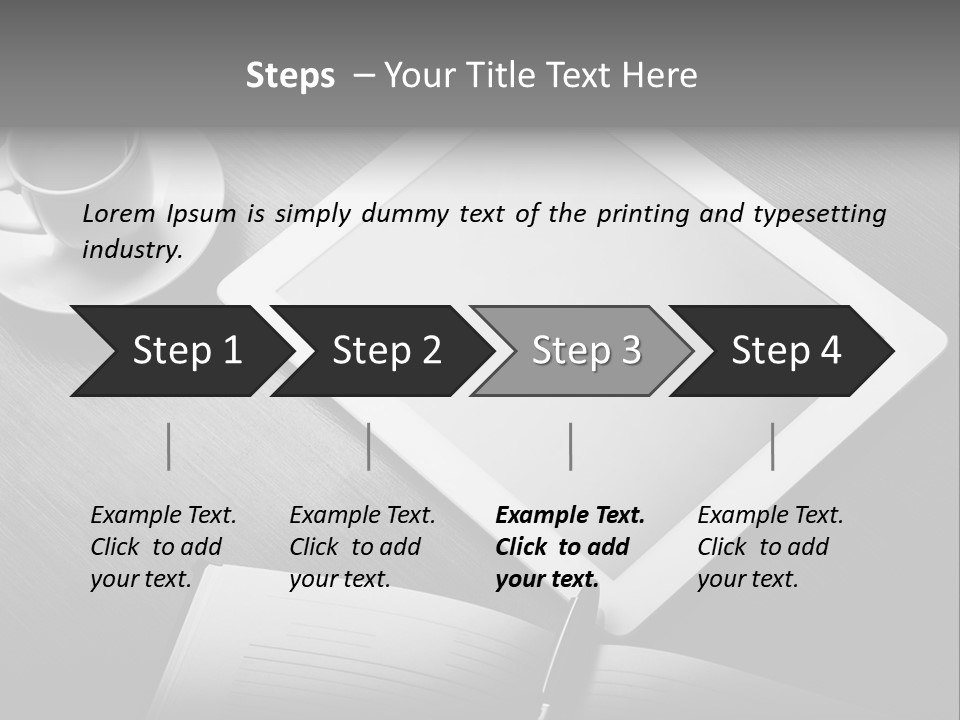 Laptop Wooden Background PowerPoint Template