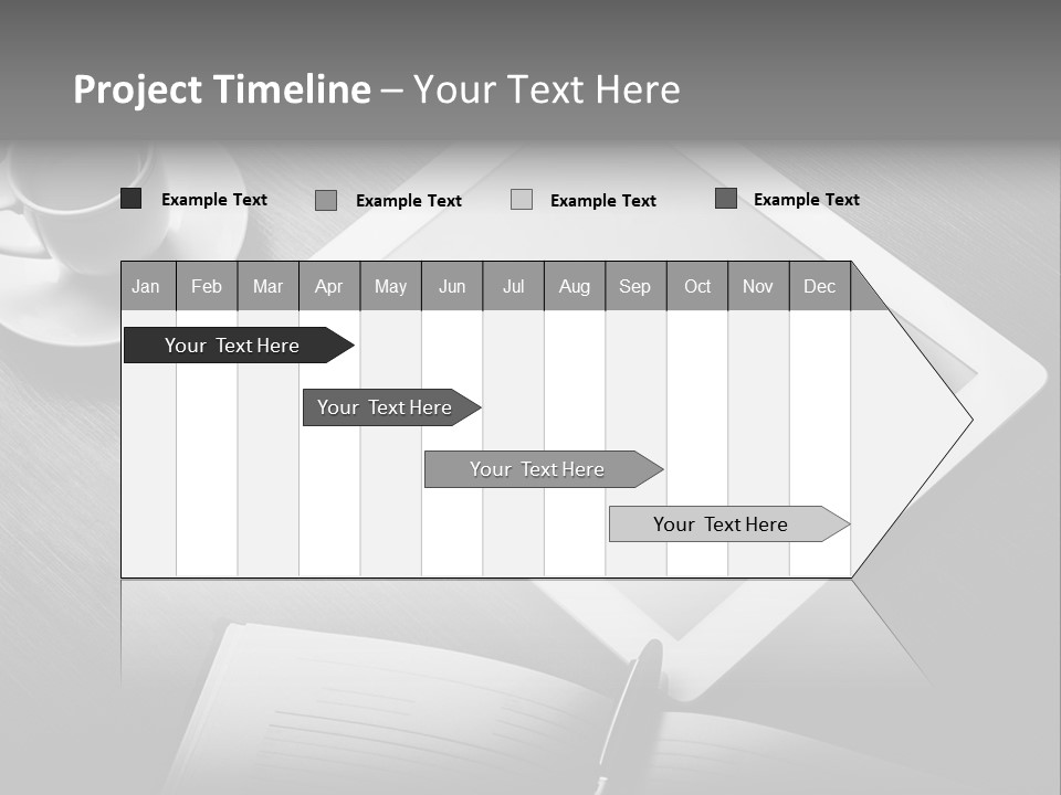 Laptop Wooden Background PowerPoint Template
