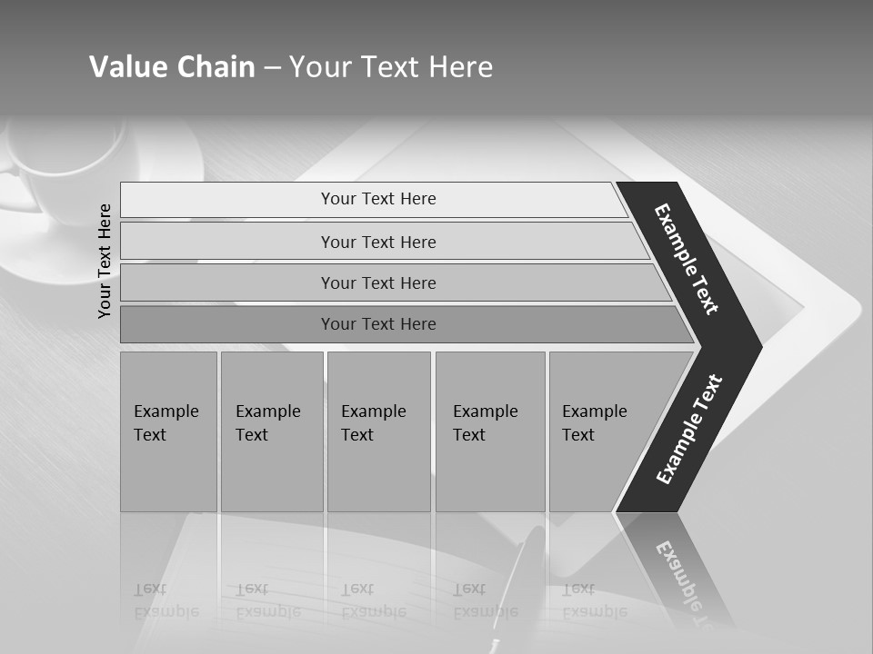 Laptop Wooden Background PowerPoint Template