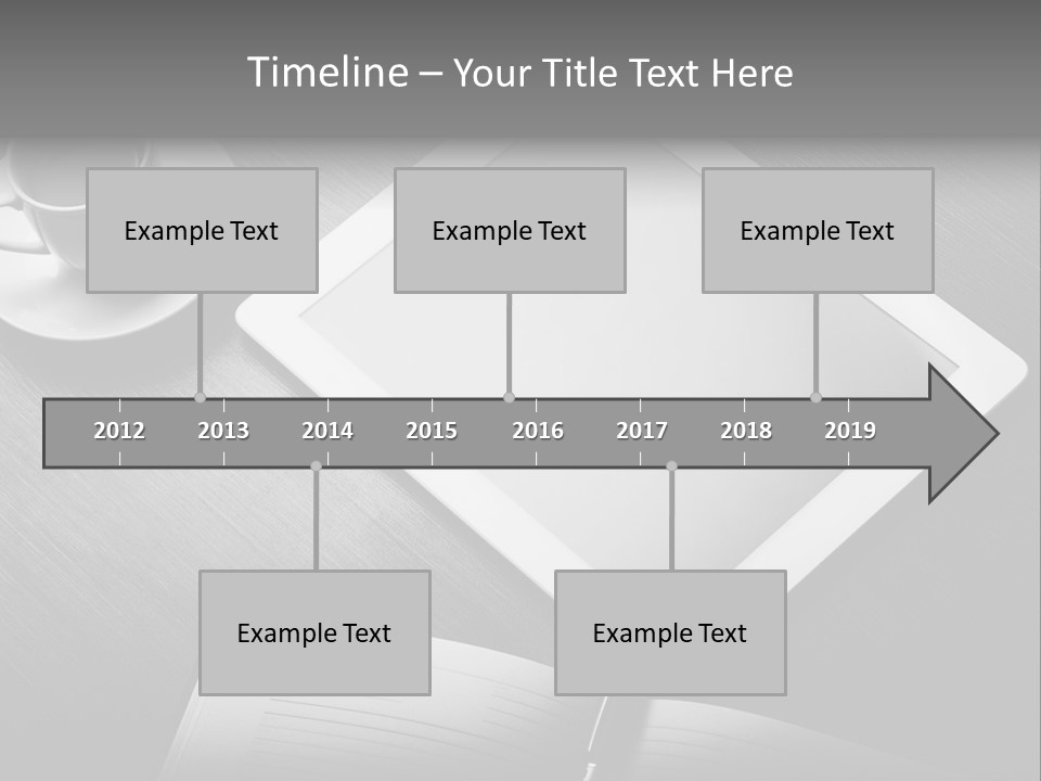 Laptop Wooden Background PowerPoint Template