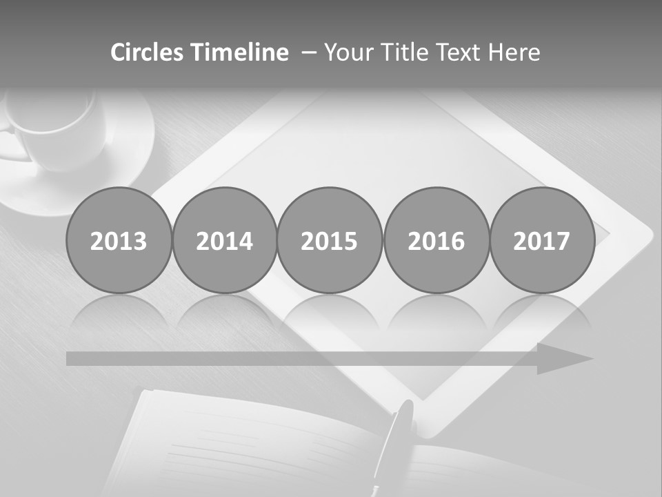 Laptop Wooden Background PowerPoint Template