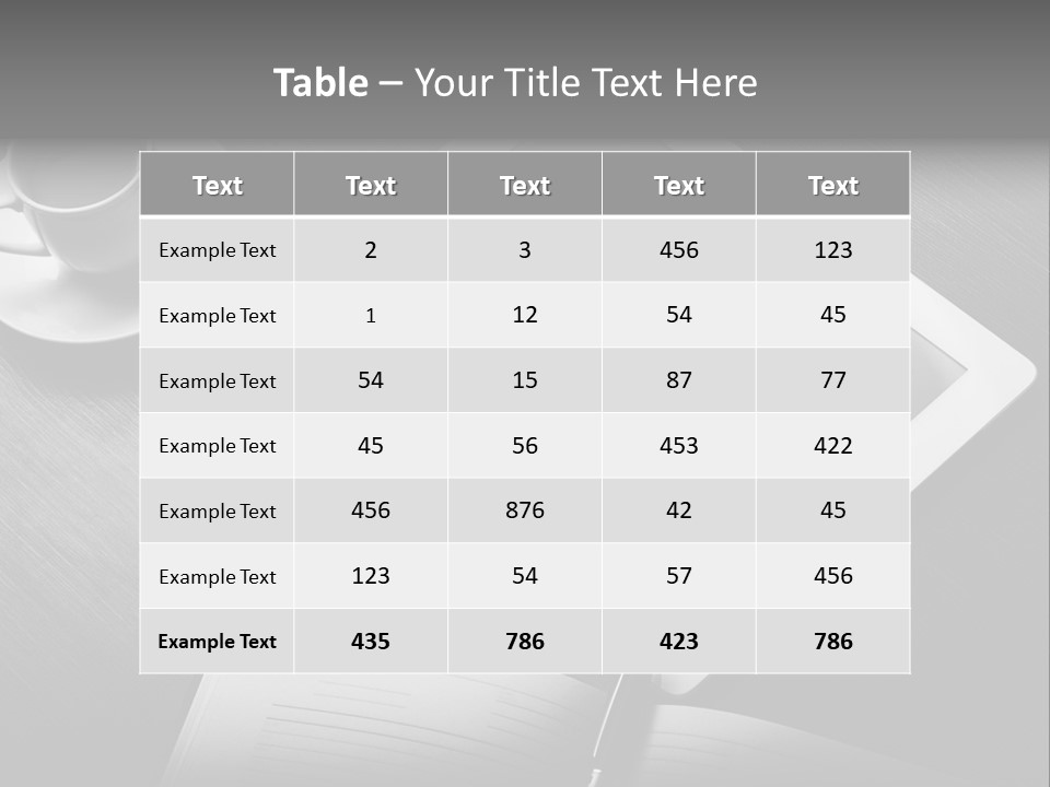 Laptop Wooden Background PowerPoint Template