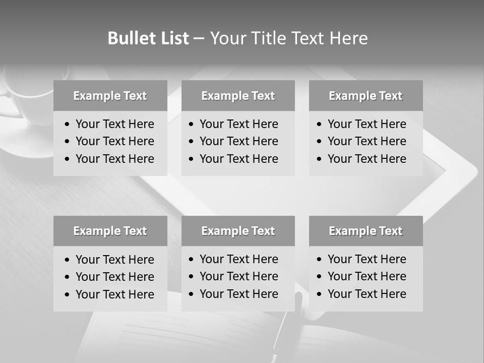 Laptop Wooden Background PowerPoint Template