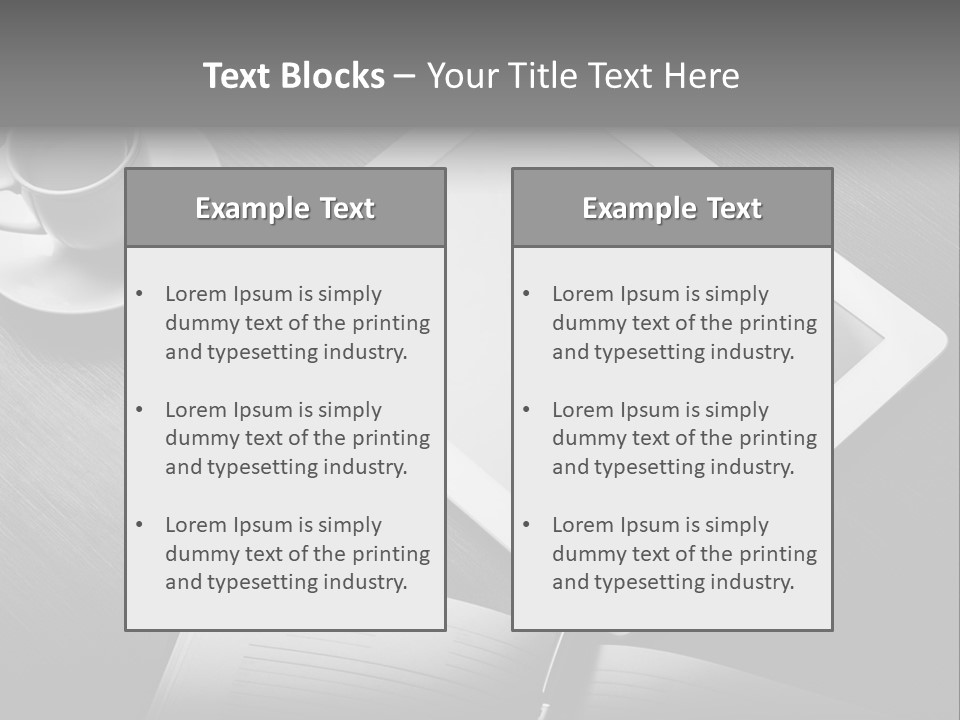 Laptop Wooden Background PowerPoint Template