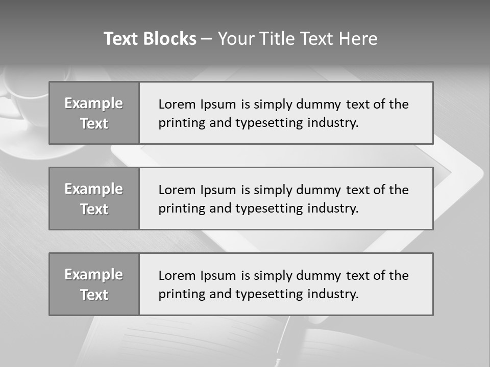Laptop Wooden Background PowerPoint Template