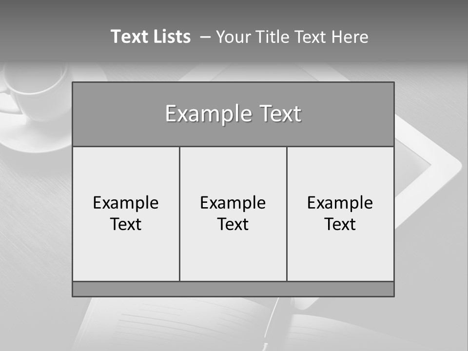 Laptop Wooden Background PowerPoint Template
