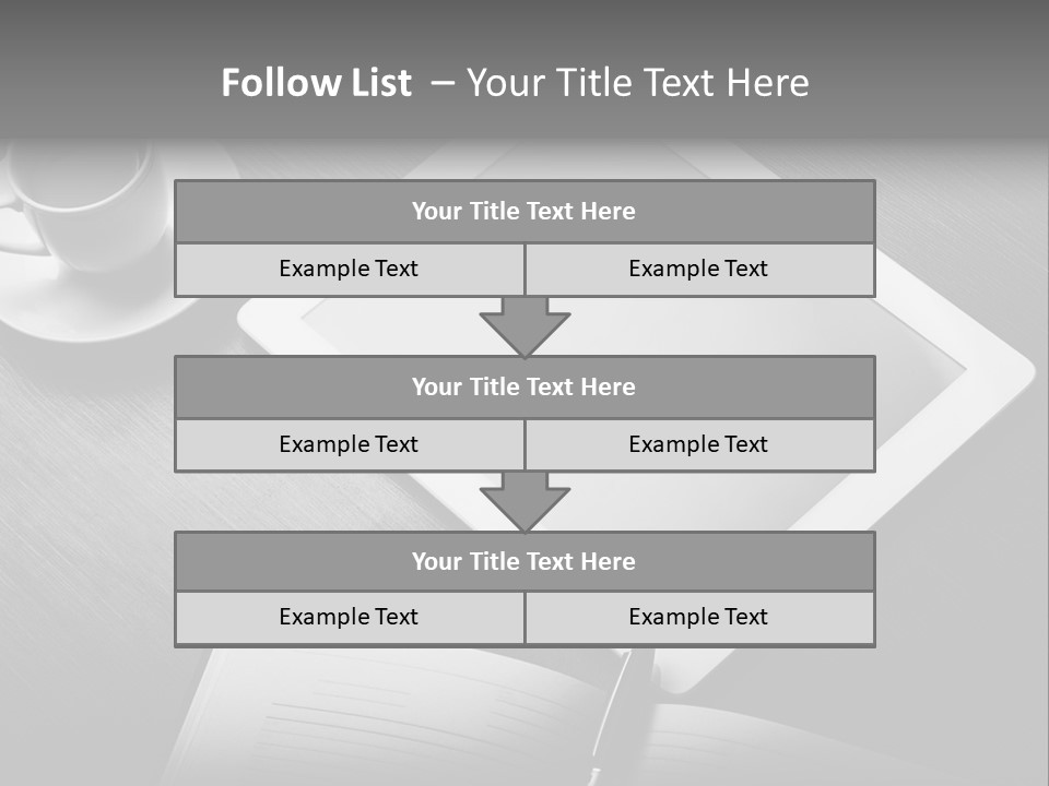 Laptop Wooden Background PowerPoint Template