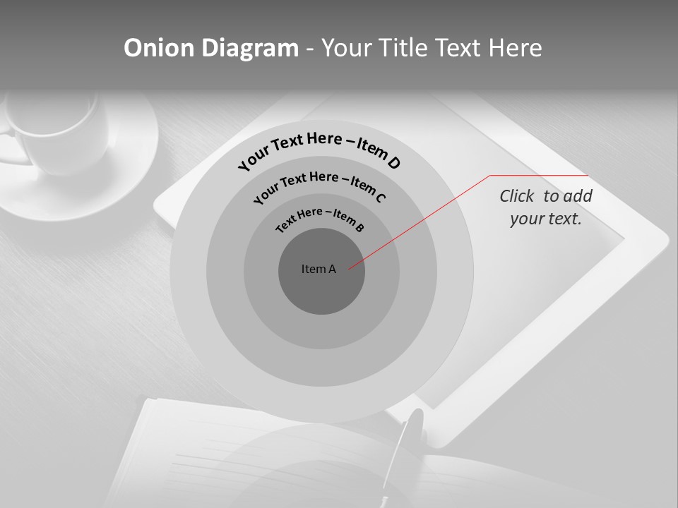 Laptop Wooden Background PowerPoint Template